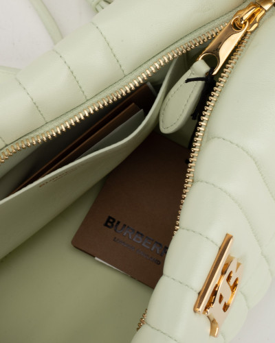 Burberry Mała torebka pistacjowa przeszywana