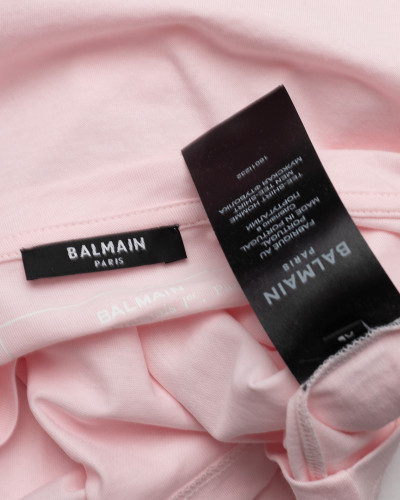 Balmain Koszulka różowa z logo