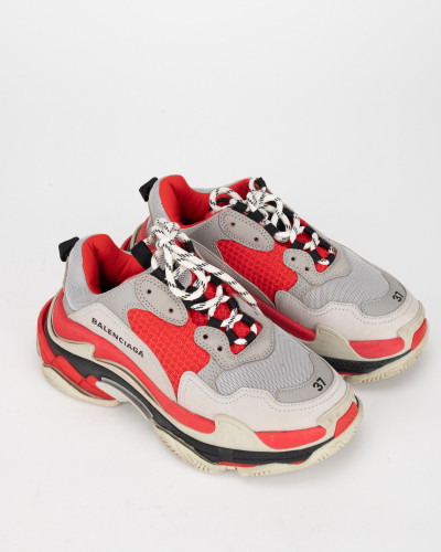 Balenciaga Sportowy szaro czerwony Triple S