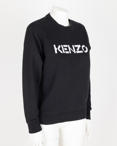 Kenzo Bluza czarna z białym logo