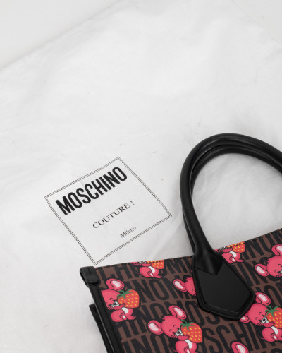 Moschino Torebka shopper w nadruki