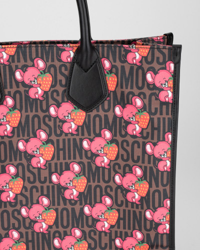 Moschino Torebka shopper w nadruki