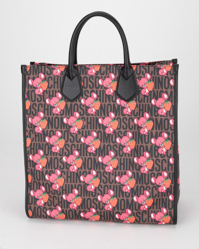 Moschino Torebka shopper w nadruki