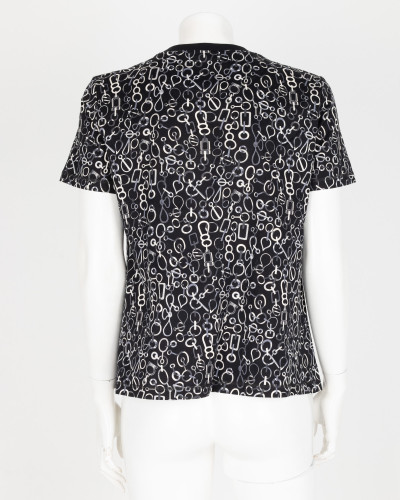 Hermes  czarny t-shirt w print