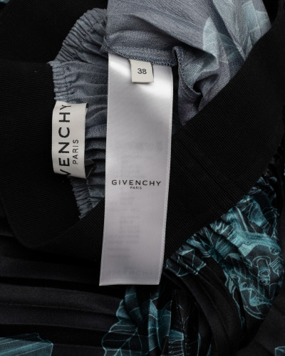 Givenchy Spódnica plisowana w niebieski kwiatowy print