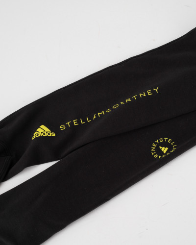 Stella McCartney legginsy czarne z zoltym logo