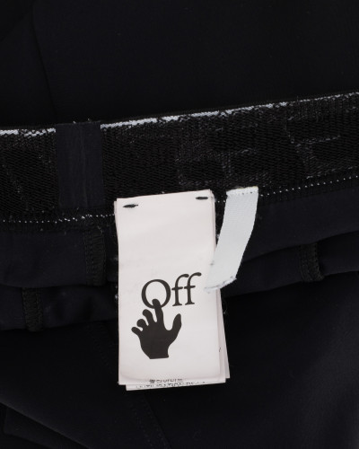 Off-White Czarne legginsy z suwakami