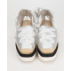 Stella McCartney srebrne espadryle sznurowane na platformie