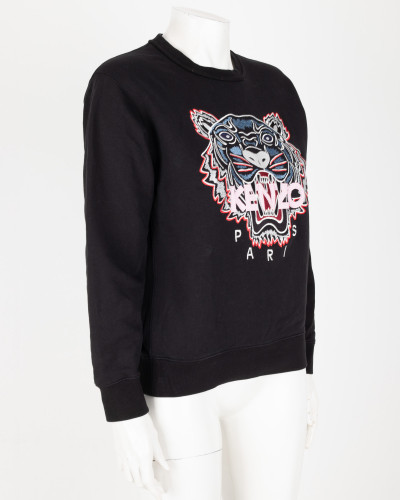 Kenzo Bluza czrarna z tygrysem