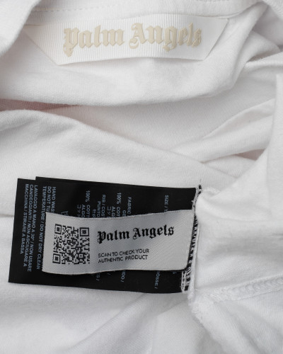 Palm Angels Bialy top z kolorowym logo