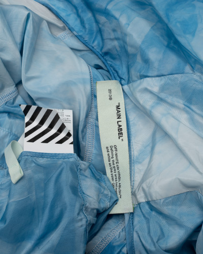 Off-White Kurtka niebieska przeciwdeszczowa