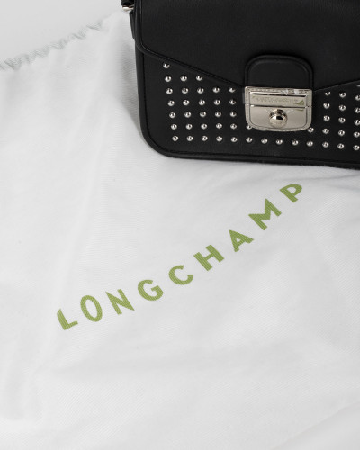 Longchamp torebka czarna z dzetami