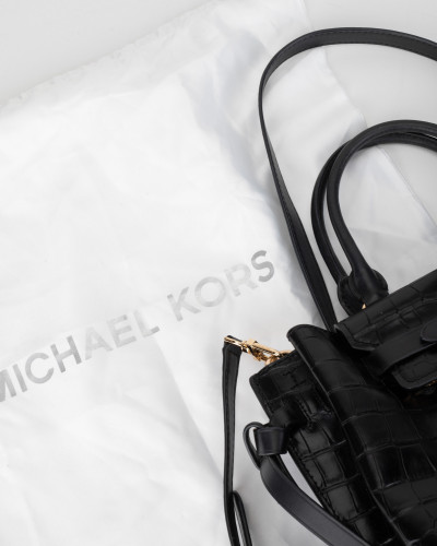 Michael Kors Torebka Hamilton czarna we wzór croc