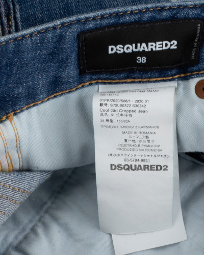 Dsquared2 Jeansy i serce D2 na kieszeni