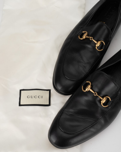 Gucci meakei czarne loafersy