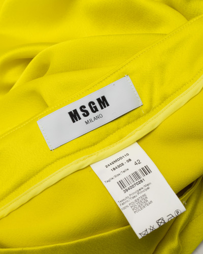 MSGM Spódnica żółta neonowa