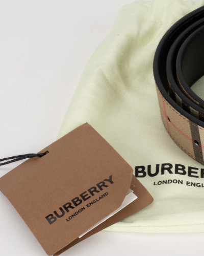 Burberry Pasek w klasyczną krata prostokątka krata z logo