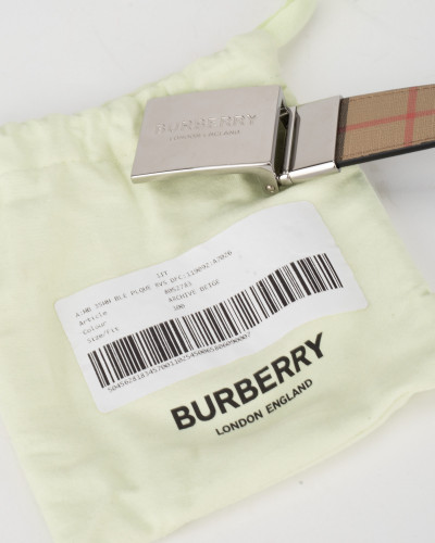 Burberry Pasek klasyczna krata prostokątka klmara