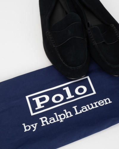 Ralph Lauren Loafer - zamszowe loafersy czarne