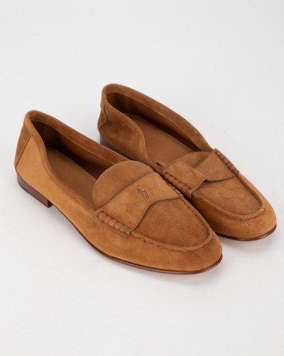 Ralph Lauren loafersy brazowe zamsz