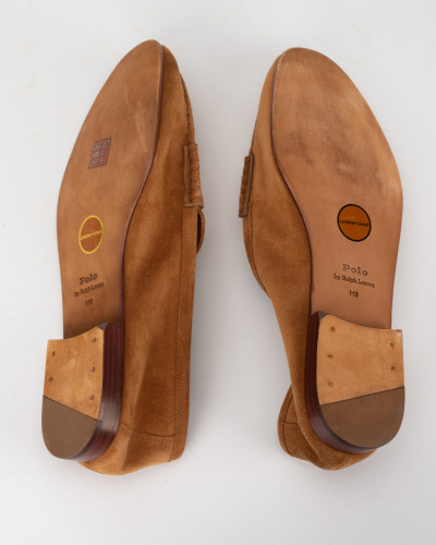 Ralph Lauren loafersy brazowe zamsz