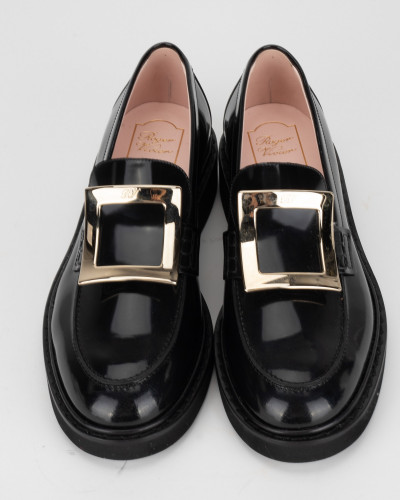 Roger Vivier Loafersy czarne lakierkowane