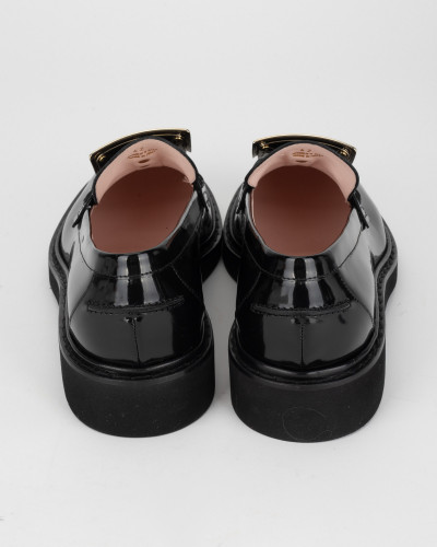 Roger Vivier Loafersy czarne lakierkowane