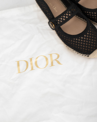 Dior czarne espadryle