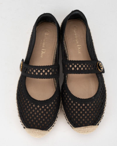 Dior czarne espadryle