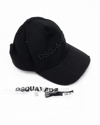 Dsquared2 czarna czapka z daszkiem - 429 propozycja