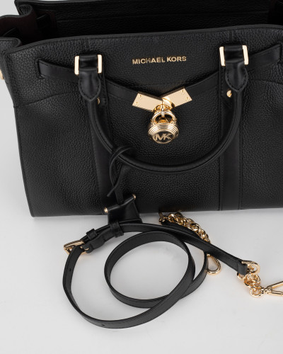 Michael Kors Torebka czarna ze złotą kłódką