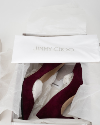 Jimmy Choo Szpilka zamsowe fioletowa