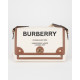 Burberry Torebka  Cross body kremowa z napisem Burberry canvas TB