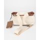 Burberry Torebka  Cross body kremowa z napisem Burberry canvas TB