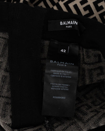 Balmain Spodnie dresowe czarne we wzor