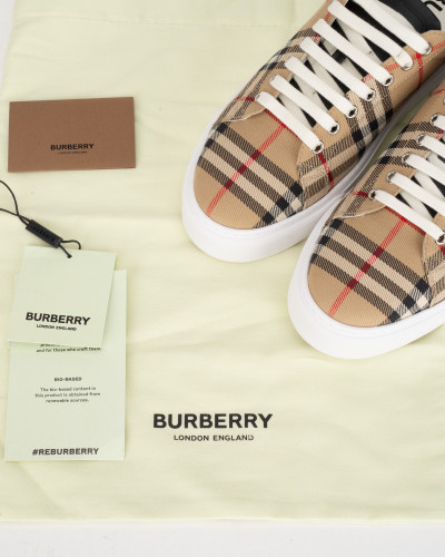 Burberry Sportowy męskie trampki krata