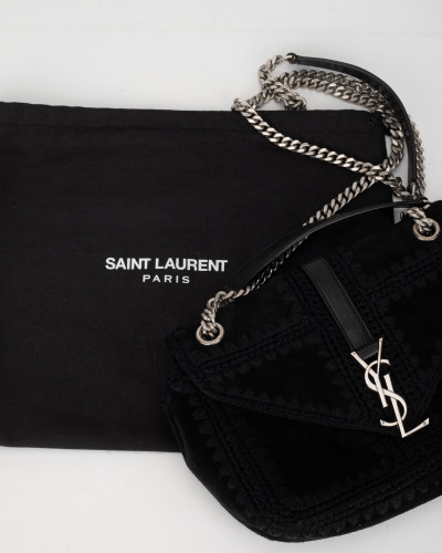 Saint Laurent  Mała torebka czrana pleciona