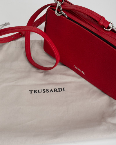 Trussardi Mała torebka mała czerwona na pasku