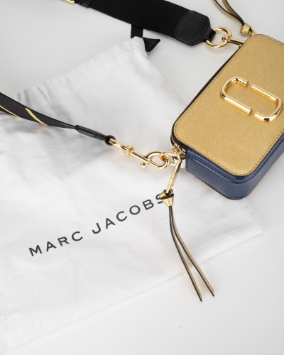 Marc Jacobs Torebka zlota z czarnym grubym paskiem mała