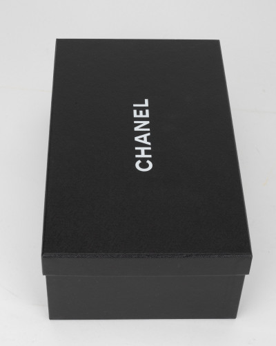 Chanel  Baleriny czarne z logo